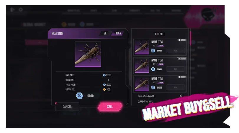 feature market buy&sell